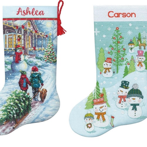 Kit De Point De Croix Dimensions 'HOME FOR THE HOLIDAYS' – Thème Noël, Occasion Mais Scellé D'usine
