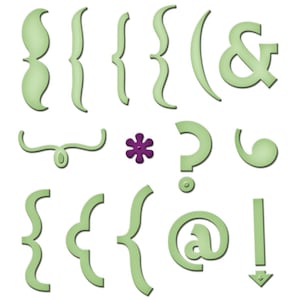 Spellbinders Shapeabilities Keyboard Icons Die Templates #S4-372