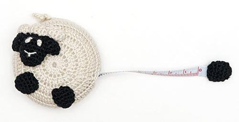 Paradise Exotic Crocheted Tape Measure 60" - Sheep, Elephant, Penguin, Sunflower, Turtle, Cat, Fish, Fox, Frog, Pig, Monkey, image 2