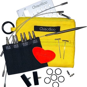 ChiaoGoo Twist Shorties 3&quot; Interchangeable Needle Set, Large, #7230-L