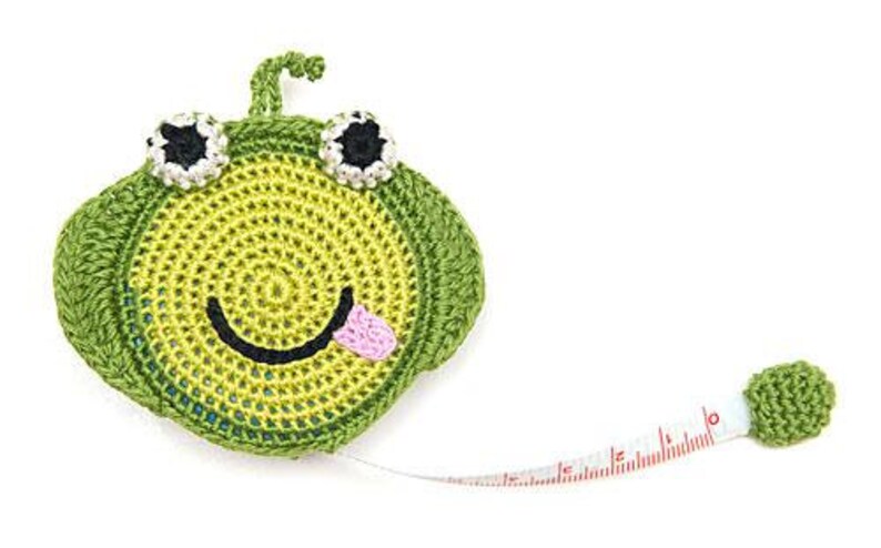 Paradise Exotic Crocheted Tape Measure 60" - Sheep, Elephant, Penguin, Sunflower, Turtle, Cat, Fish, Fox, Frog, Pig, Monkey, image 9