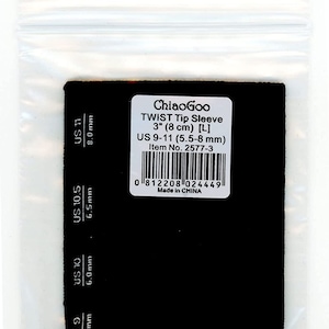 ChiaoGoo Twist Tip Sleeve, 3-inch (8cm) Large, #2577-3