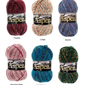 3 Pack Lion Brand Hometown Yarn, Aspen Tweed 