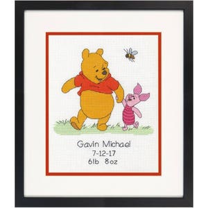Dimensions Counted Cross Stitch Kit - Disney Winnie the Pooh Birth Record