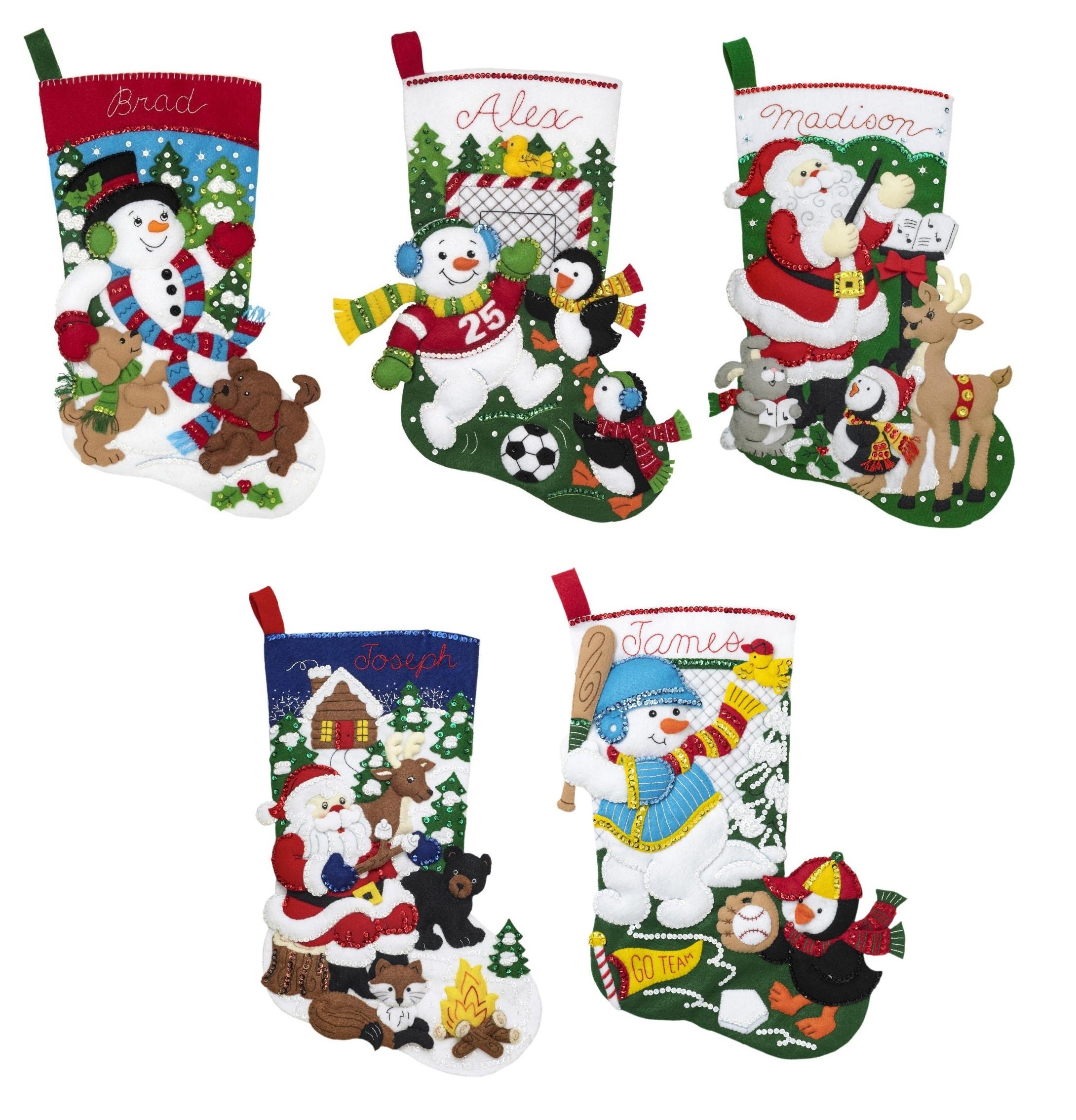 Shop Plaid Bucilla ® Seasonal - Felt - Stocking Kits - Santa's Choir  Practice - 86930E - 86930E
