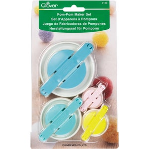 Clover Pom-Pom Maker Set 4/Pkg