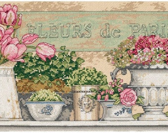 Dimensions Counted Cross Stitch Kit- Flowers of Paris