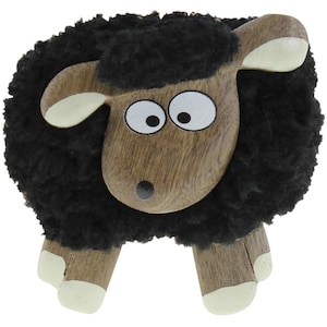 Dublin Gift Fluffy Sheep Magnet Shocked, Black