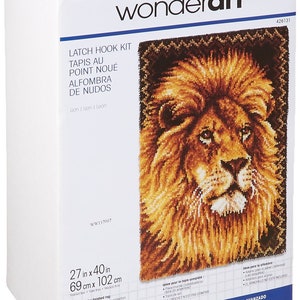 WonderArt Latch Hook Kit - Lion 27"X40"