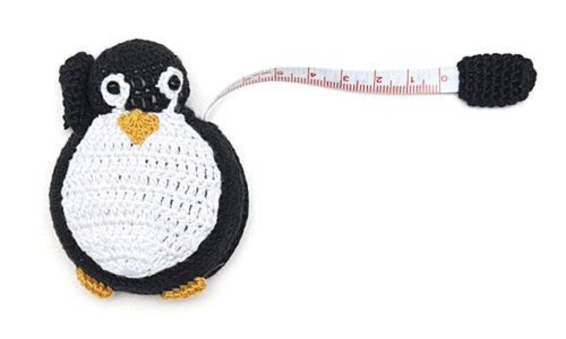Paradise Exotic Crocheted Tape Measure 60" - Sheep, Elephant, Penguin, Sunflower, Turtle, Cat, Fish, Fox, Frog, Pig, Monkey, image 5