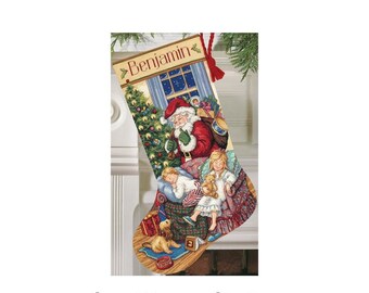 Dimensions Gold Cross Stitch Kit Holiday Glow Stocking, Sweet Dreams  Stocking, Christmas Sled Stocking, Snowman Gathering Stocking 