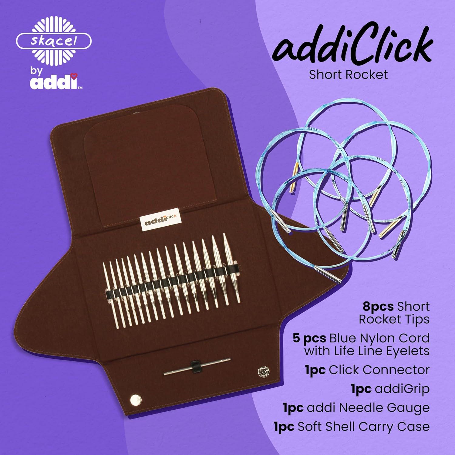 Skacel by Addi Addiclick Lace Short Tip Interchangeable Circular ...