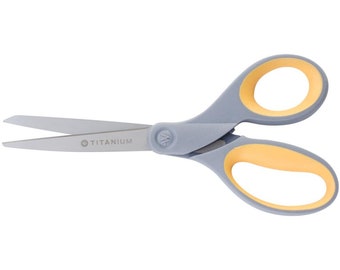 Westcott 8" Straight Titanium Bonded Scissors with Soft Grip Handle 8"