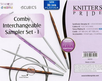 Knitter's Pride Comby Interchangeable Sampler Needle Set 3 Pairs #800191