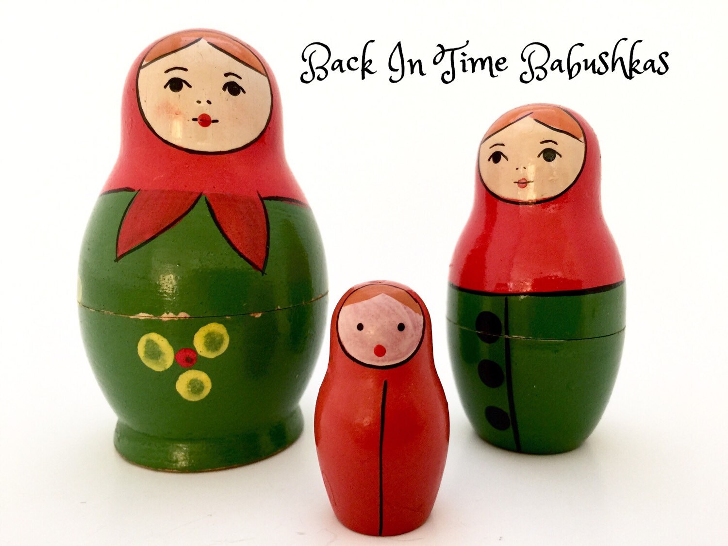 Nesting Dolls. USSR Vintage Nesting Doll. Miniature Red Etsy