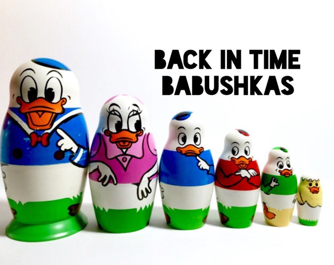 Disney Collectible. Nesting Dolls.vintage Nesting Doll. German Doll. Donald Duck Memorabilia