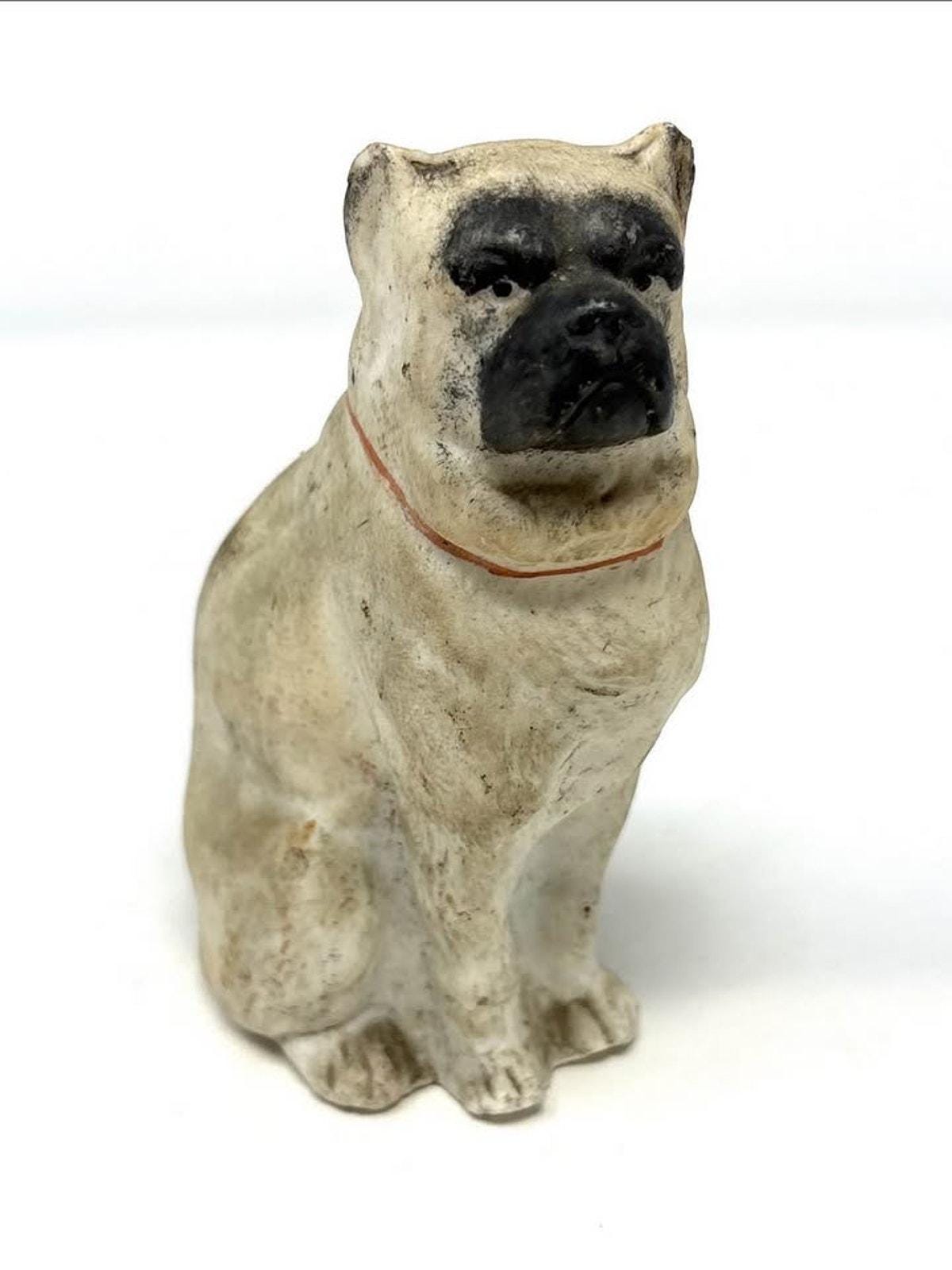 Vintage Chalkware Bulldog - Etsy