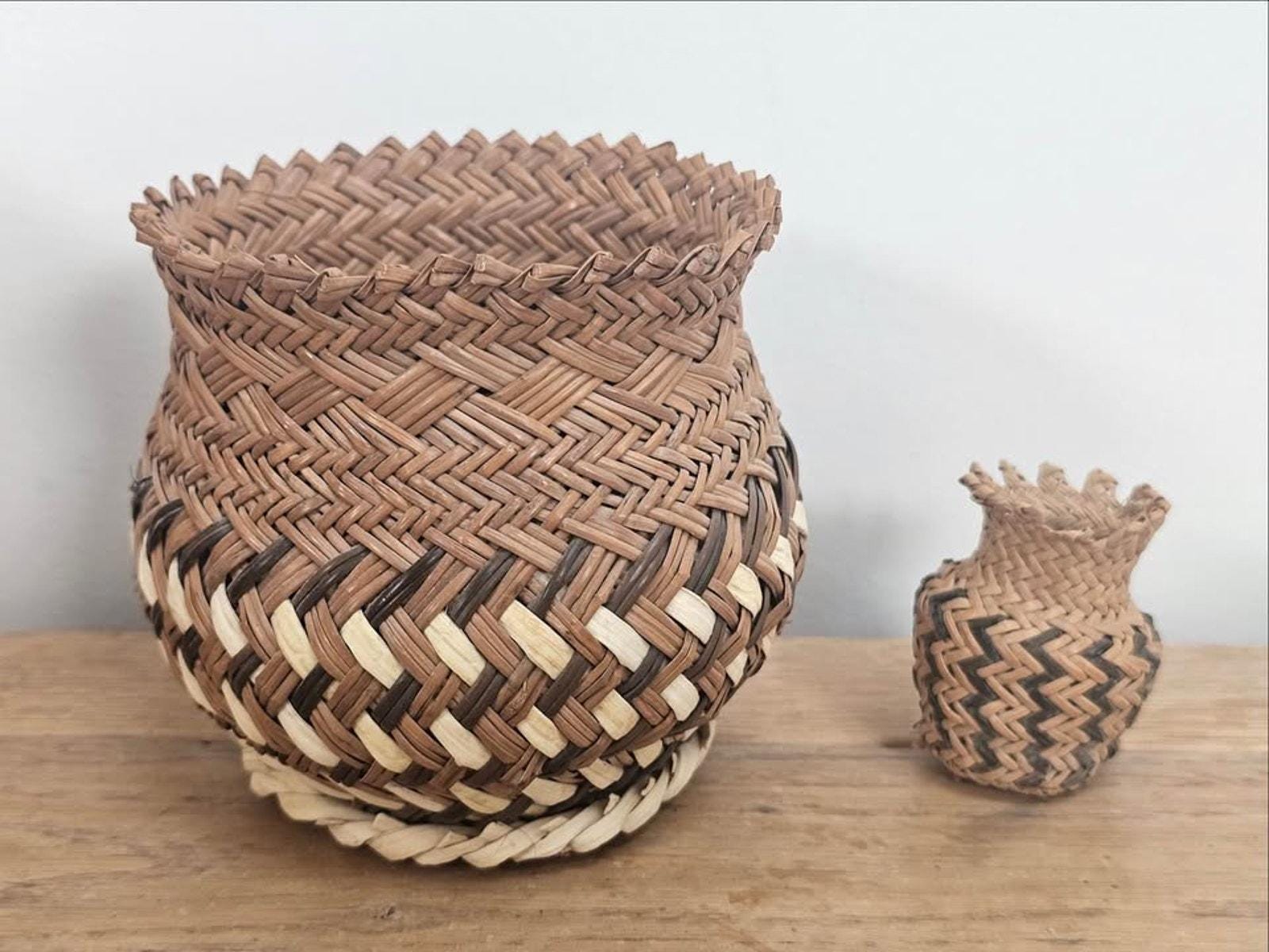 Vintage Choctaw Indian Basket - Etsy