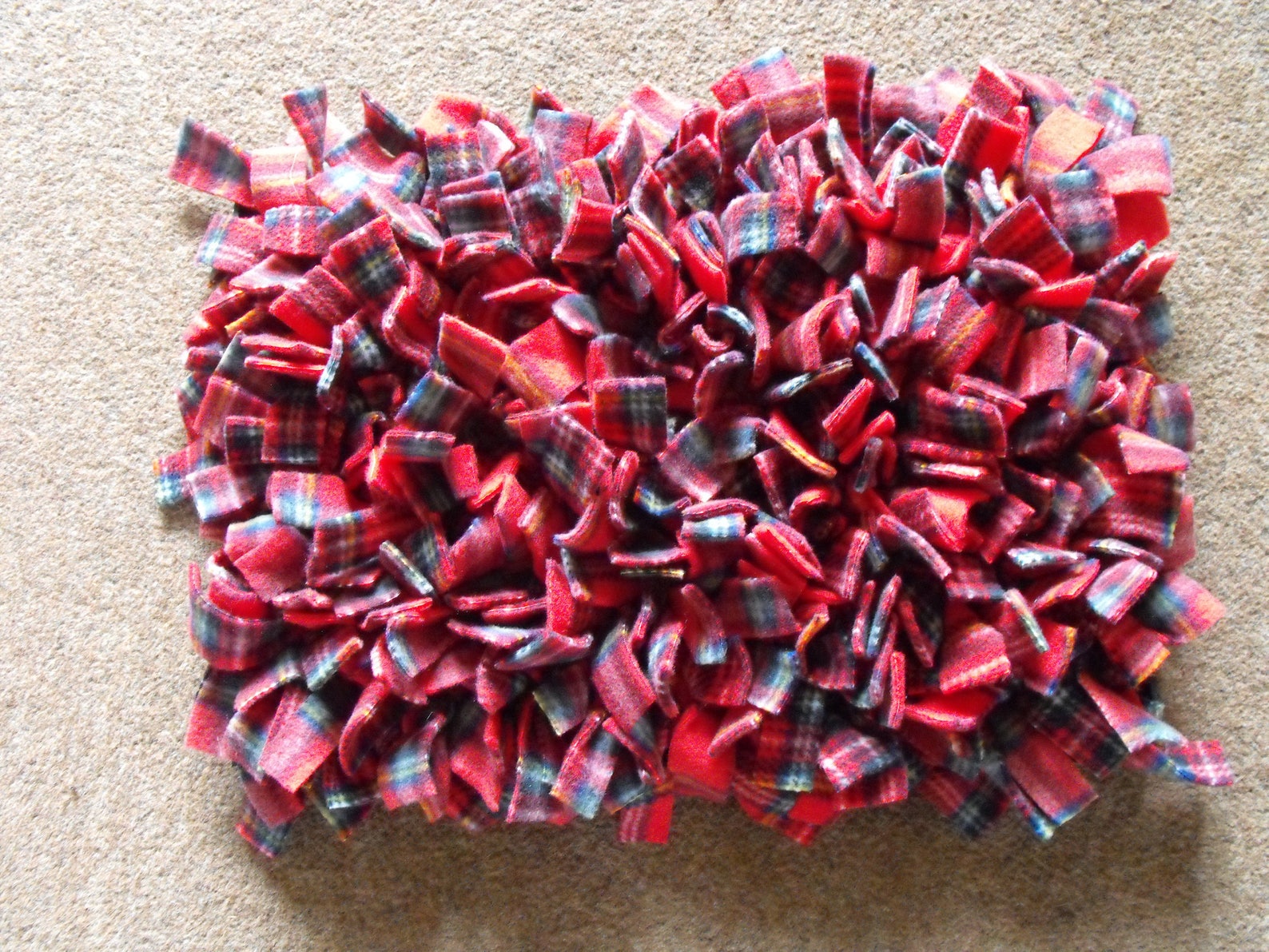 Snuffle Rug for Pets Handmade Great Boredom Buster Tartan Fleece Etsy