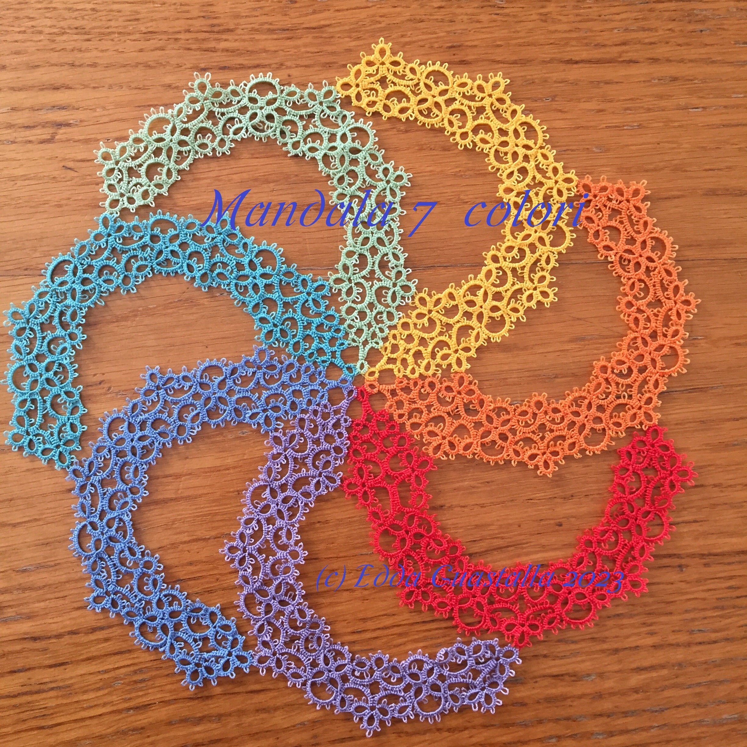 Mandala 7 Colors, Tatting Pattern - Etsy