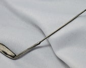 Wonderful Antique VINTAGE 4 quot Long Sterling Silver Golf Club Hatpin Hat Stick Pin Brooch