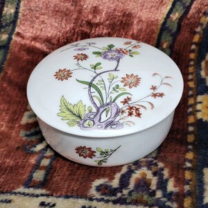 Limoges France Trinket Box Metropolitan Museum of Art Flowers Pin Holder
