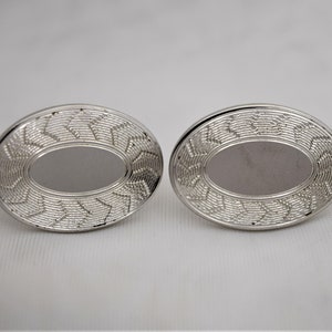 Stylish VINTAGE MCM Sterling Silver Cufflinks Cuff Links By Squire Men&#39;s Jewelry