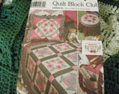 9312 Simplicity Quilt Block Club Lesson 4 Rose Of Sharon And Churn Dash Sewing Pattern - Pillow Sham, Quilt, Bed Caddy, Footstool Cover