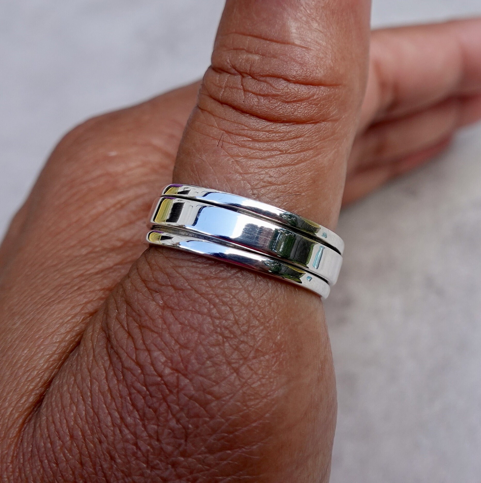 Platinum thumb ring for men clearance