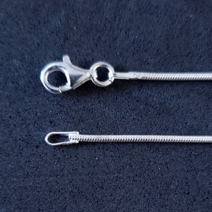 Silver Snake Chain 0.9mm, Thin 925 Sterling Silver Chain, 16&#39;, 18&quot;, 20&quot;, 40cm, 45cm, 50cm, Mistry Gems, SC64 - SC66