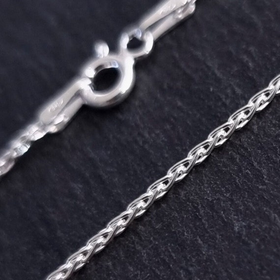 Sterling Silver Spiga Chain, S925 Silver Spiga Chain for Jewelry