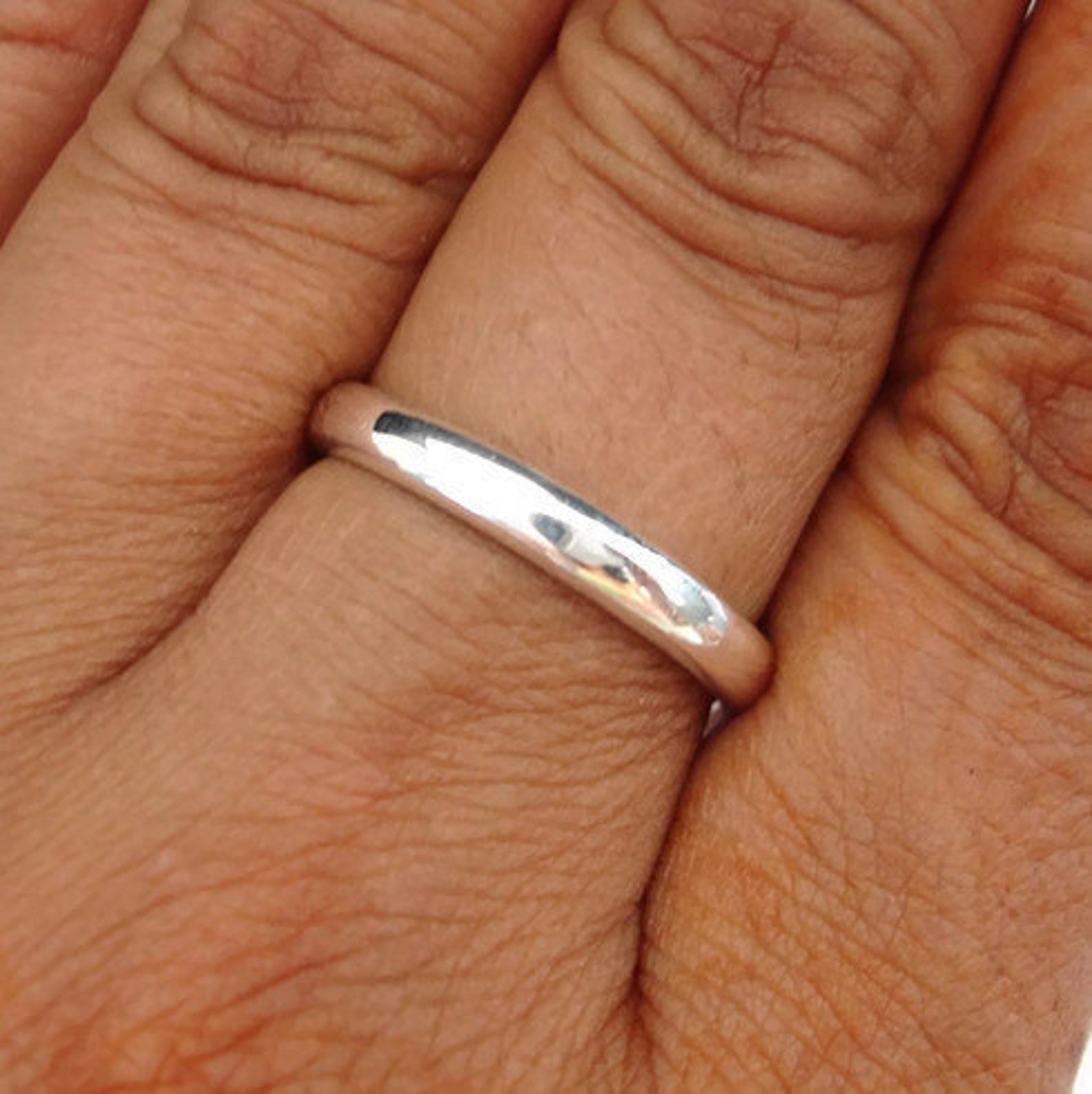 Plain Silver Thumb Ring Silver Rings for Men Silver Stacking Etsy