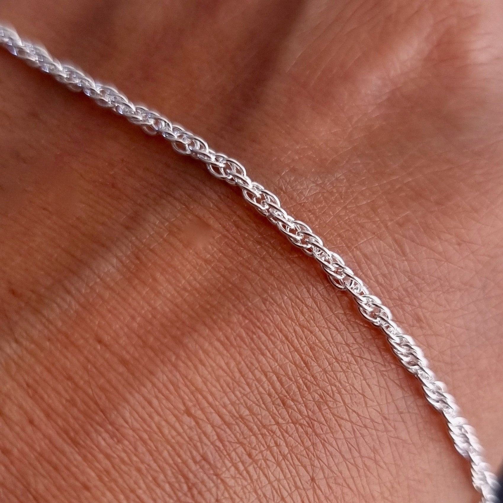 Silver Rope Chain thin Voices of the Stones Thin Rope