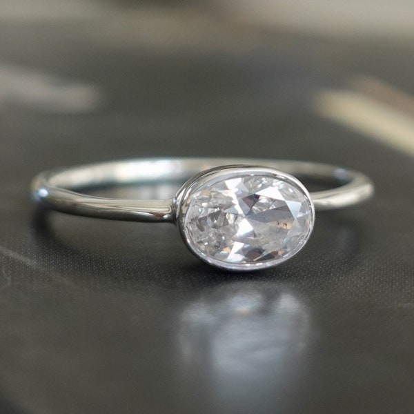 Cubic Zirconia Engagement Ring Etsy