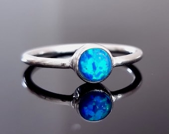 Blue Opal Ring | Etsy UK