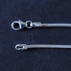 Silver Snake Chain 1.5mm, Thick 925 Sterling Silver Chain, 16&#39; 18&quot; 20&quot; 22&quot; 24&quot; 26&quot; 28&quot; 30&quot; 32&quot;, 41cm - 81cm, Mistry Gems, SC25 - SC33