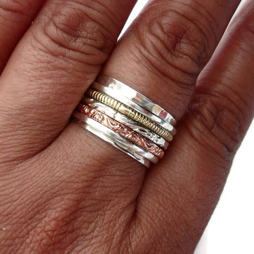 Spinner Ring Extra Large Size US 16 Spinning Ring Men Etsy UK
