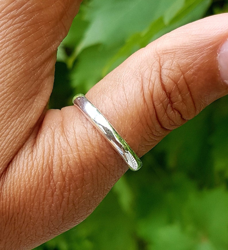 Plain Silver Thumb Ring Silver Rings for Men Silver Stacking Etsy
