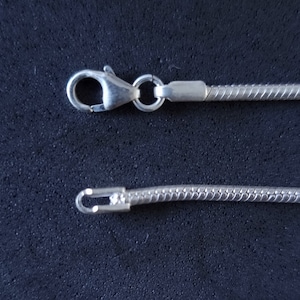 Silver Snake Chain 1.7mm, Thick 925 Sterling Silver Chain, 16&#39;, 18&quot;, 20&quot;, 41cm, 46cm, 51cm, Mistry Gems, SC48 - SC50