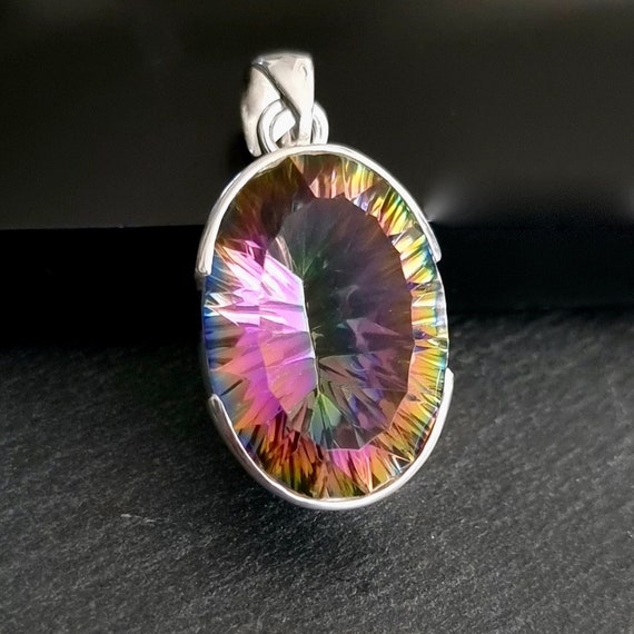 Collana Con Pietre Preziose In Argento Sterling 925 Con Ciondolo - Foto 7