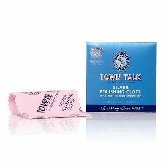 Town Talk Mini Silver Polishing Cloth, 7cm X 14cm Silver Cleaning