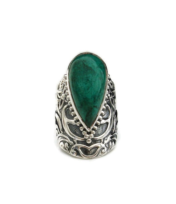 Années 1970 Handmade Navajo Festonné Bord Relevé .925 solid sterling silver ring