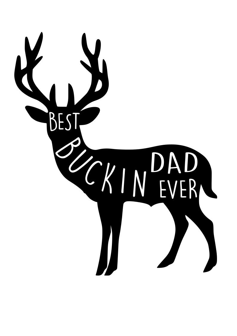 Download Best Buckin Dad SVG File Quote Cut File Silhouette File | Etsy