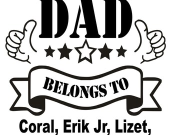 This awesome dad beongs to SVG File, Quote Cut File, Silhouette File, Cricut File, Vinyl Cut File, Stencil
