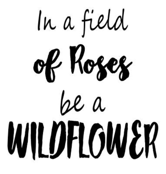 Download In a field of roses wildflower SVG File Quote Cut File | Etsy