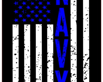 Navy distressed flag SVG File, Quote Cut File, Silhouette File, Cricut File, Vinyl Cut File, Stencil