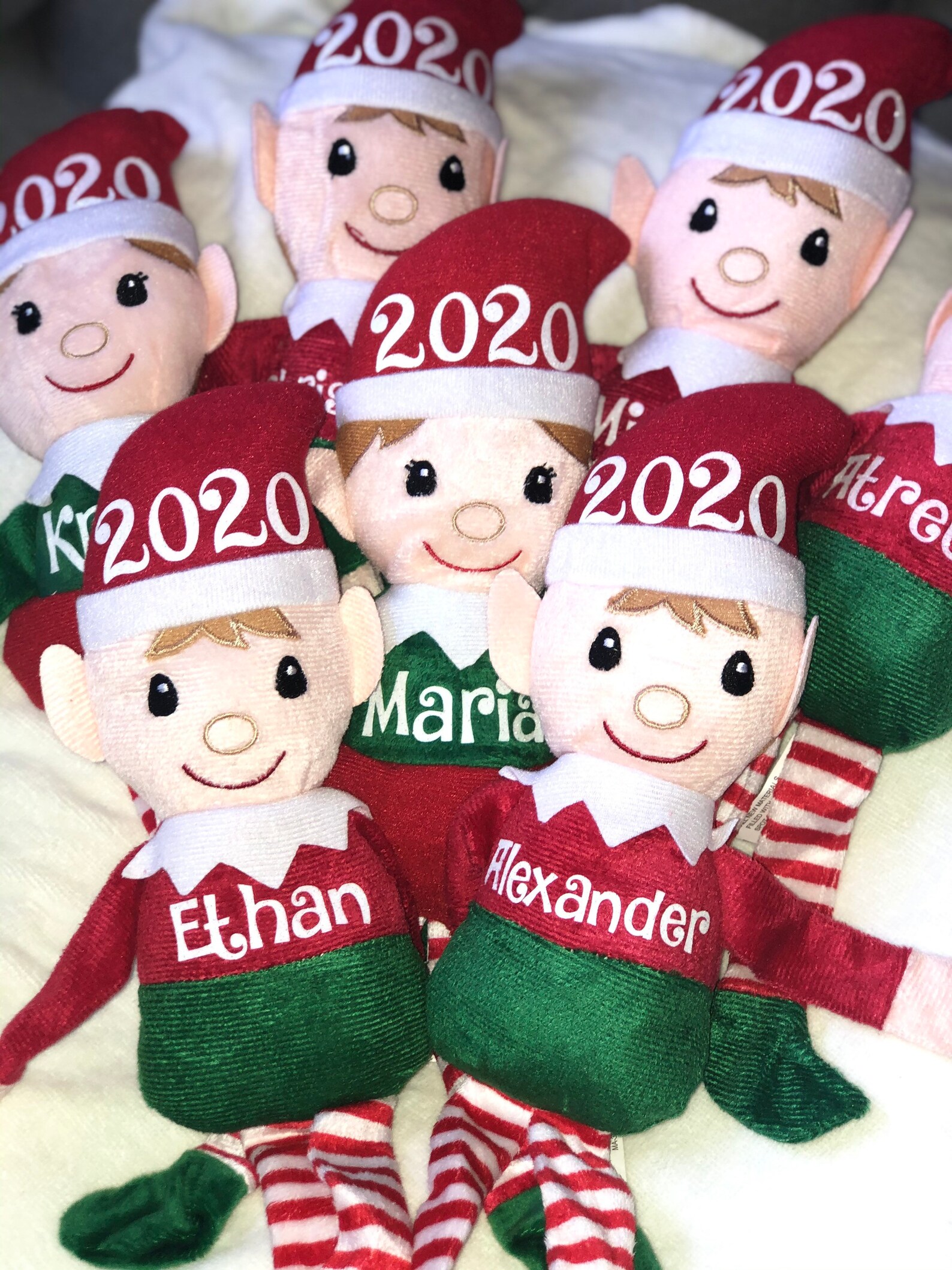 Personalized Christmas Elves Girl Elves Boy Elves Stocking Etsy