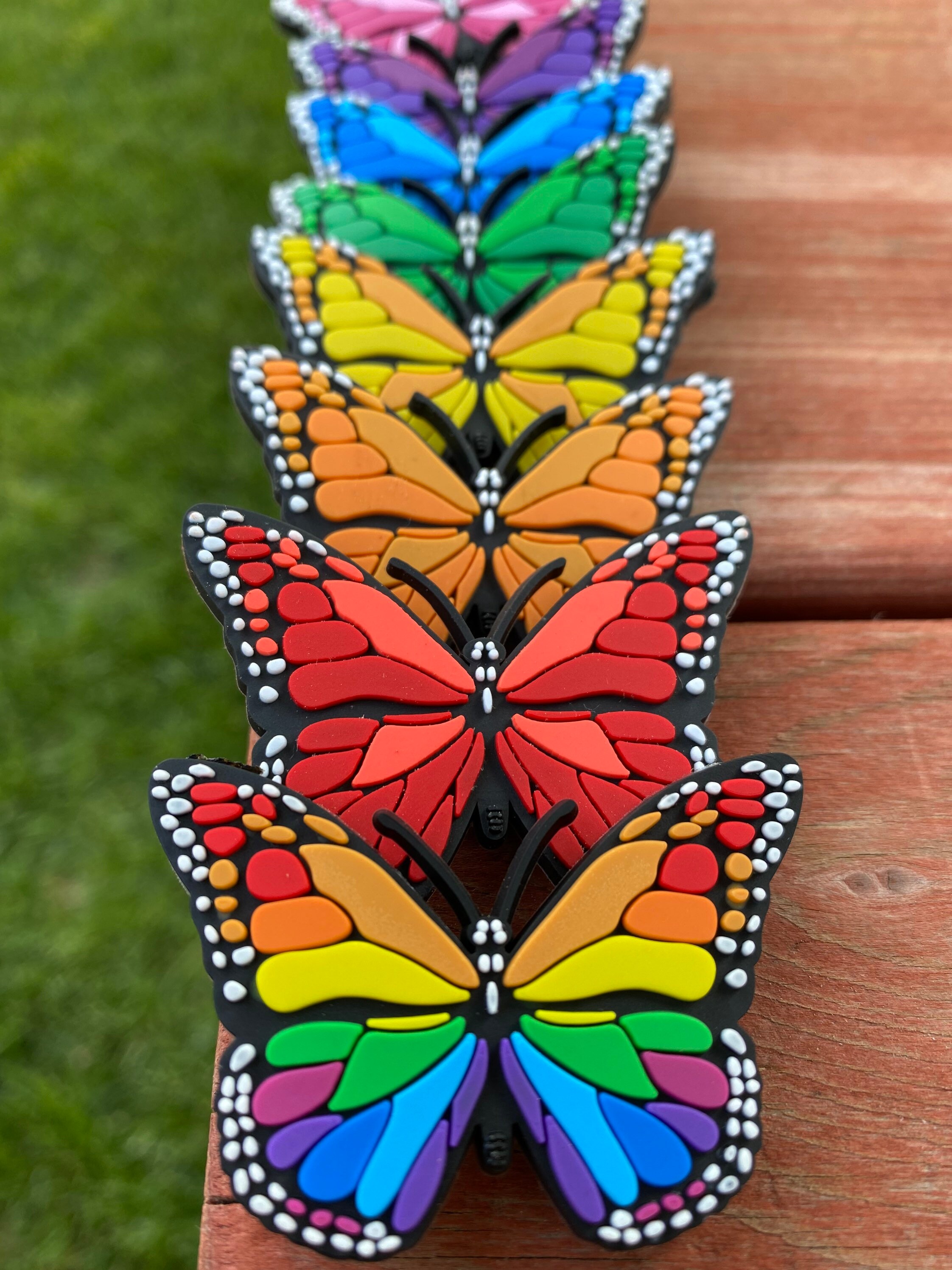 Butterfly shoe charm, rainbow multicolored shoe charms , best seller,…
