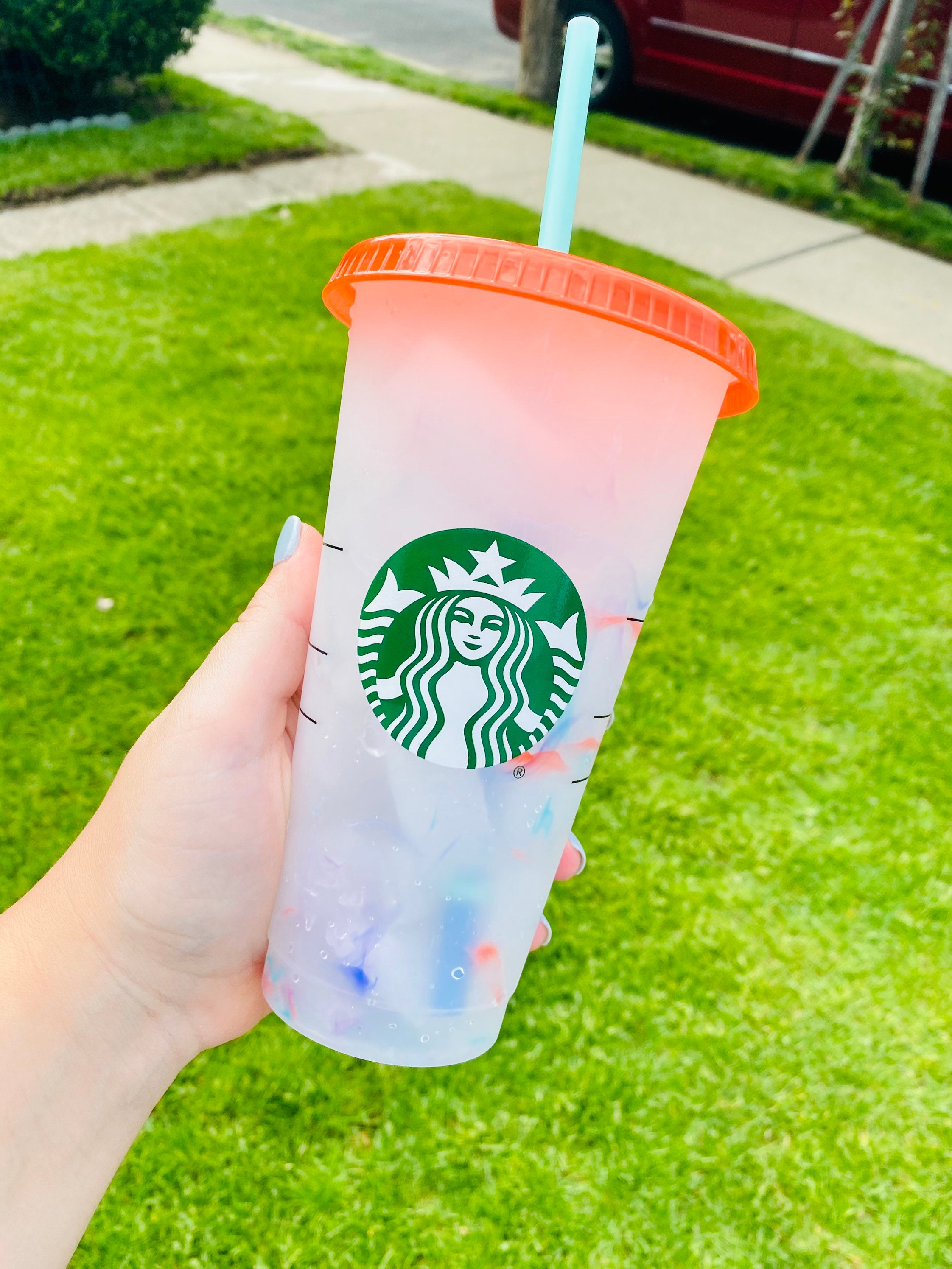 Starbucks reusable color changing cold cup Summer 2021 | Etsy