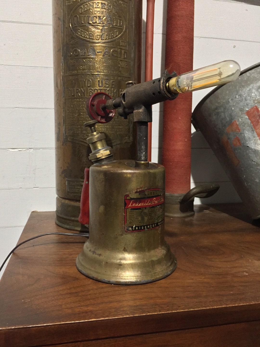 Vintage Blow Torch Lamp steam Punk Etsy